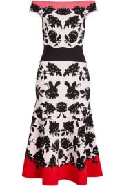 ALEXANDER MCQUEEN - INTARSIA OFF-SHOULDER dress at Stylebop